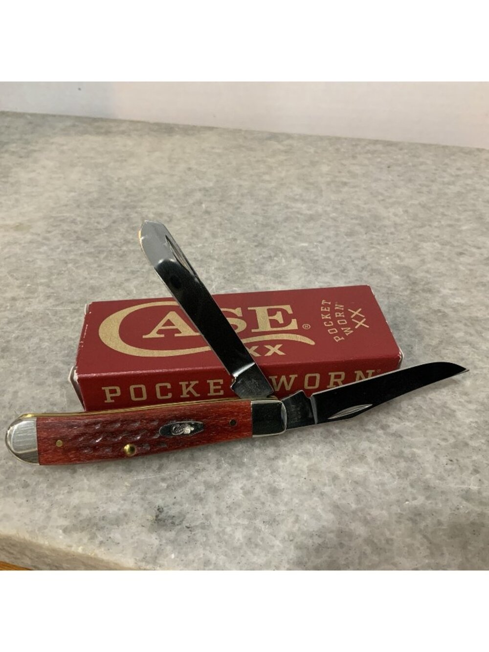 Case 6207 SS Pocket Worn Trapper Knife Old Red New in Box